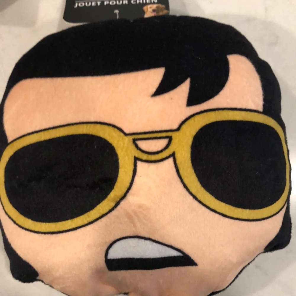 ELVIS Black and Yellow Dog Toy with Tassels
